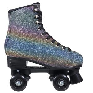 👉 C&C California Retro Roller Women’s Glitter Outdoor Quad Skates Black Size 11